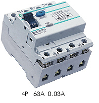 TGRC Residual Current Circuit Breaker (RCCB),4P 63A 0.03a
