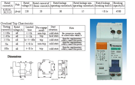 tgm30l-32-Earth Leakage Circuit Breaker,ELCB tgm30l-32-Earth Leakage Circuit Breaker